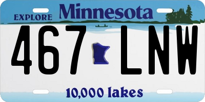 MN license plate 467LNW