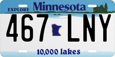 MN license plate 467LNY