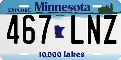MN license plate 467LNZ
