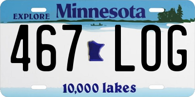 MN license plate 467LOG