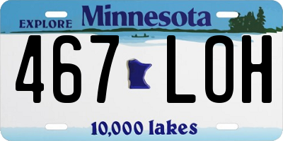 MN license plate 467LOH