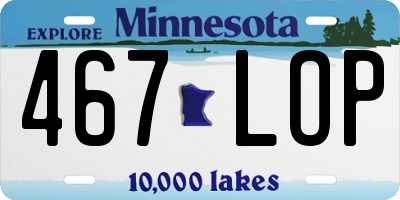 MN license plate 467LOP