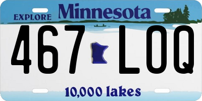 MN license plate 467LOQ