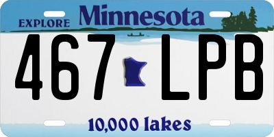 MN license plate 467LPB