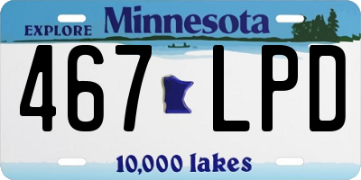 MN license plate 467LPD