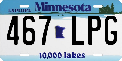 MN license plate 467LPG