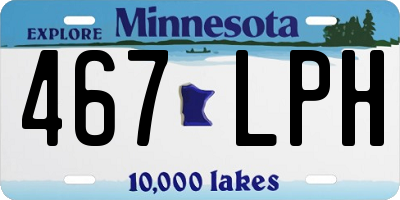 MN license plate 467LPH
