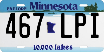 MN license plate 467LPI