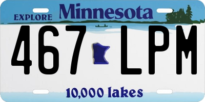 MN license plate 467LPM