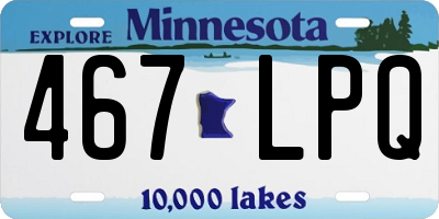 MN license plate 467LPQ