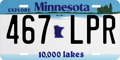 MN license plate 467LPR