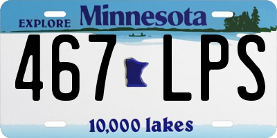 MN license plate 467LPS