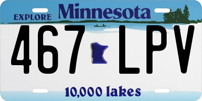 MN license plate 467LPV