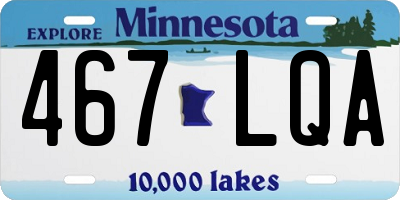 MN license plate 467LQA