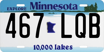 MN license plate 467LQB