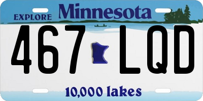 MN license plate 467LQD