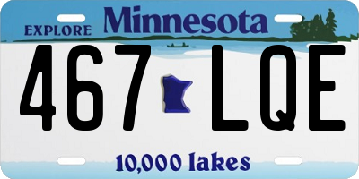 MN license plate 467LQE