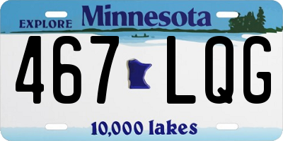 MN license plate 467LQG