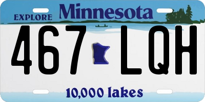 MN license plate 467LQH