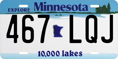 MN license plate 467LQJ