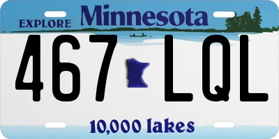 MN license plate 467LQL