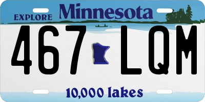MN license plate 467LQM