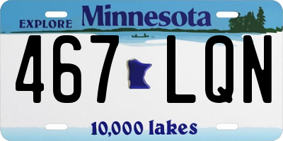 MN license plate 467LQN
