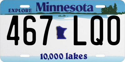 MN license plate 467LQO