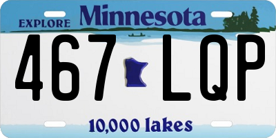 MN license plate 467LQP