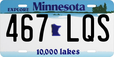 MN license plate 467LQS