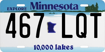 MN license plate 467LQT