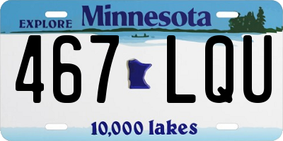 MN license plate 467LQU