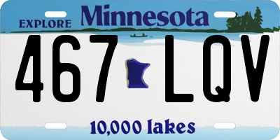 MN license plate 467LQV