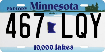 MN license plate 467LQY