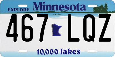 MN license plate 467LQZ
