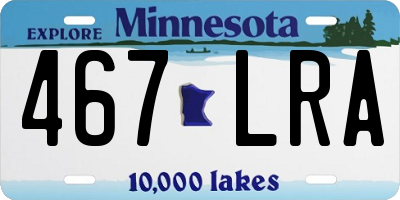 MN license plate 467LRA