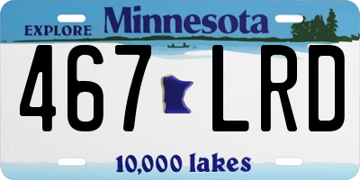 MN license plate 467LRD