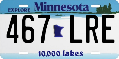 MN license plate 467LRE