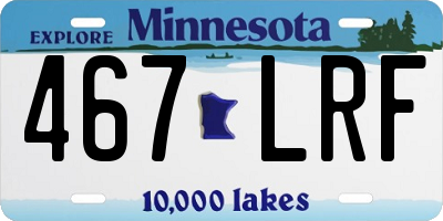 MN license plate 467LRF