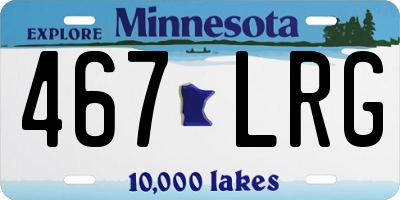 MN license plate 467LRG