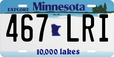 MN license plate 467LRI