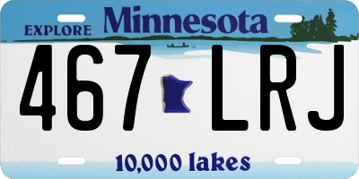 MN license plate 467LRJ
