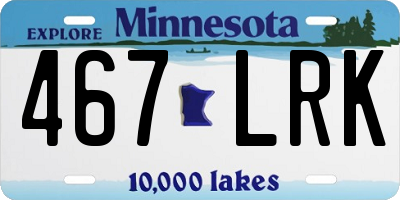 MN license plate 467LRK