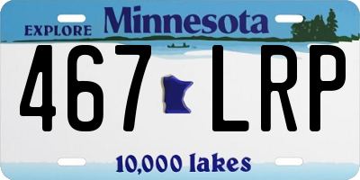 MN license plate 467LRP
