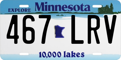 MN license plate 467LRV
