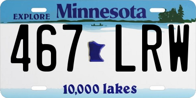 MN license plate 467LRW