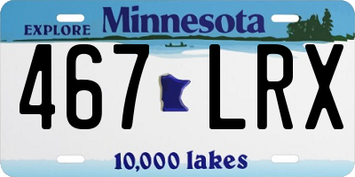 MN license plate 467LRX