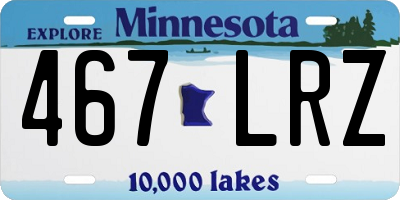 MN license plate 467LRZ