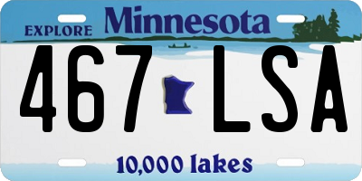 MN license plate 467LSA