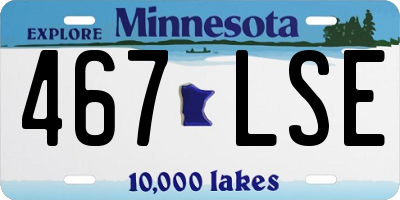 MN license plate 467LSE